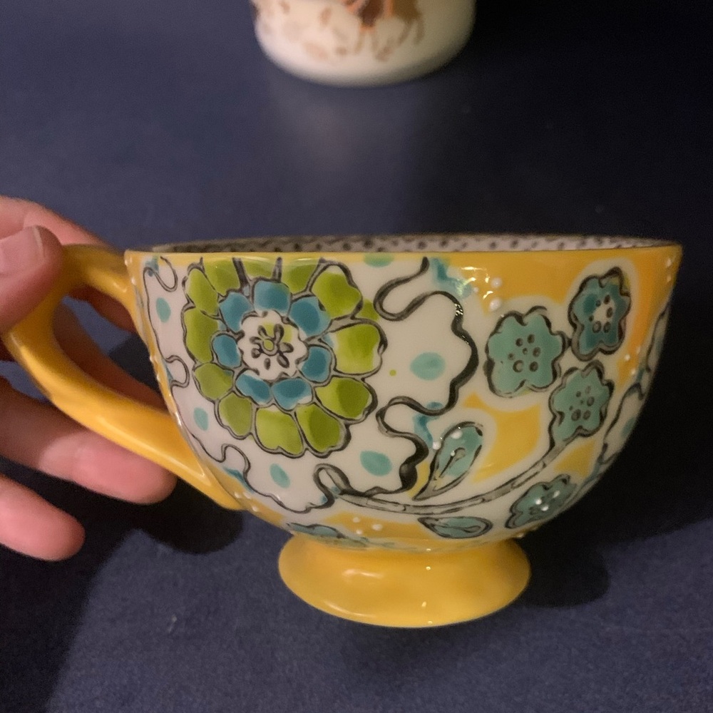 Anthropologie Floral Mug/ Tea Cup RARE